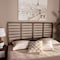 Baxton Studio Carolyn Mid-Century Modern Ash Walnut Finished Wood King Size Headboard 181-11149-Zoro - alternate 4